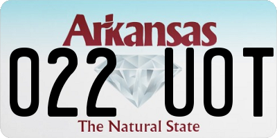 AR license plate 022UOT