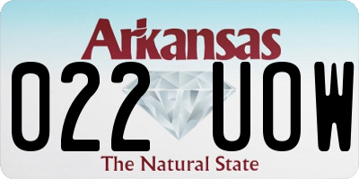 AR license plate 022UOW