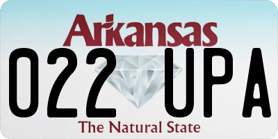 AR license plate 022UPA