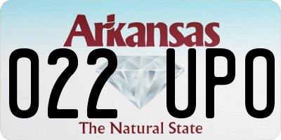 AR license plate 022UPO