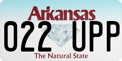 AR license plate 022UPP