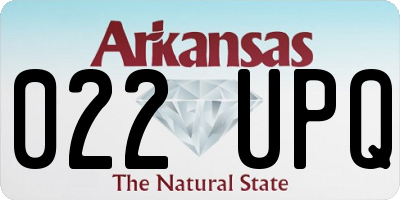 AR license plate 022UPQ