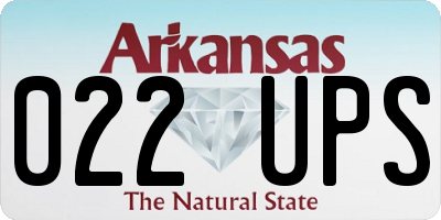 AR license plate 022UPS