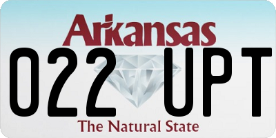 AR license plate 022UPT