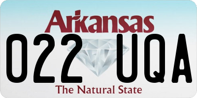 AR license plate 022UQA