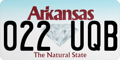 AR license plate 022UQB