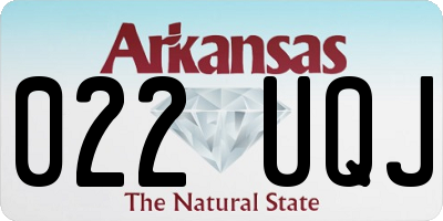 AR license plate 022UQJ
