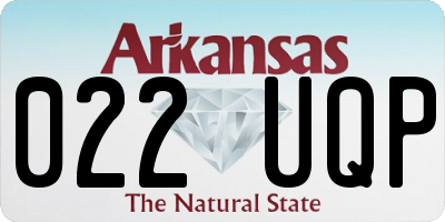 AR license plate 022UQP