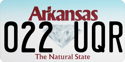 AR license plate 022UQR
