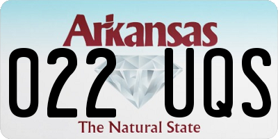 AR license plate 022UQS