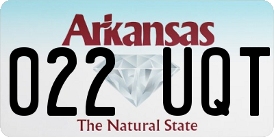 AR license plate 022UQT