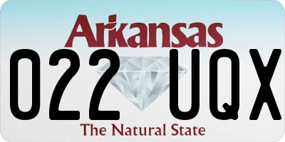 AR license plate 022UQX