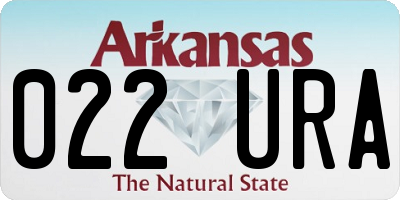 AR license plate 022URA