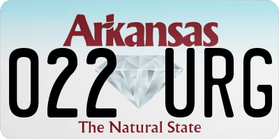AR license plate 022URG