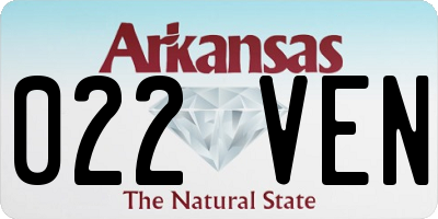 AR license plate 022VEN
