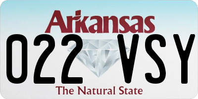 AR license plate 022VSY