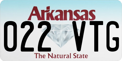 AR license plate 022VTG