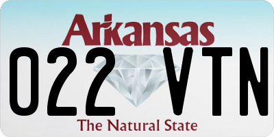 AR license plate 022VTN
