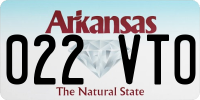 AR license plate 022VTO