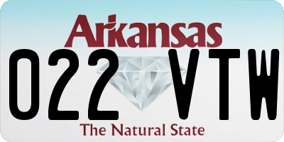AR license plate 022VTW
