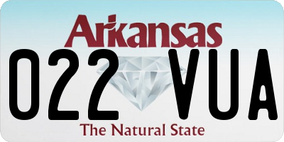 AR license plate 022VUA