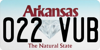 AR license plate 022VUB