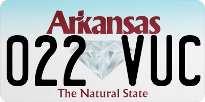 AR license plate 022VUC