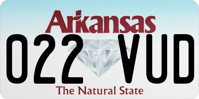 AR license plate 022VUD