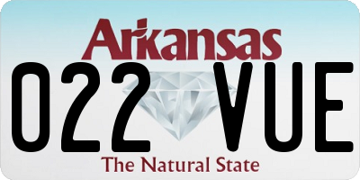 AR license plate 022VUE