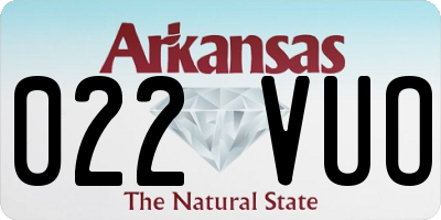 AR license plate 022VUO