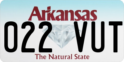AR license plate 022VUT
