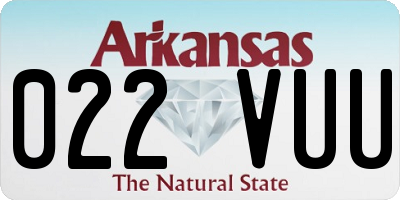 AR license plate 022VUU
