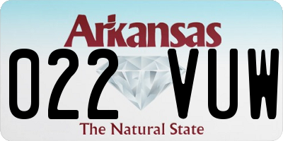 AR license plate 022VUW