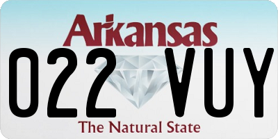 AR license plate 022VUY