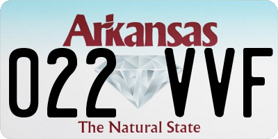AR license plate 022VVF