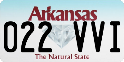 AR license plate 022VVI