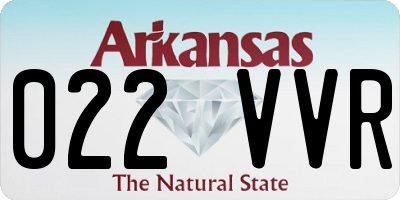 AR license plate 022VVR