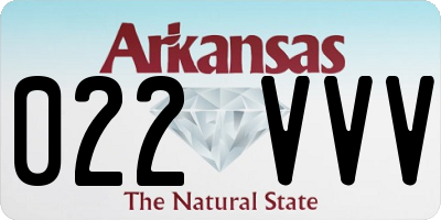 AR license plate 022VVV
