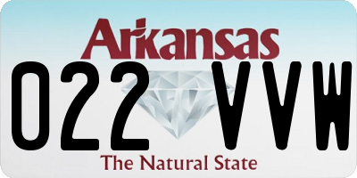 AR license plate 022VVW