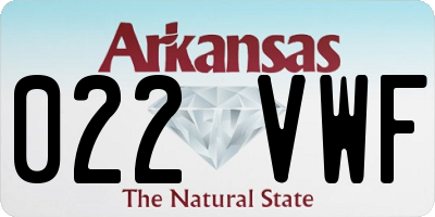 AR license plate 022VWF