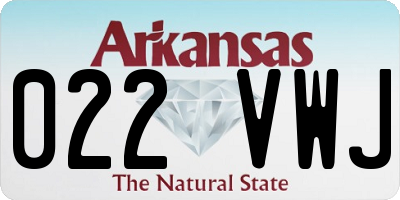 AR license plate 022VWJ