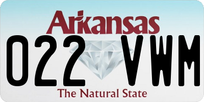 AR license plate 022VWM