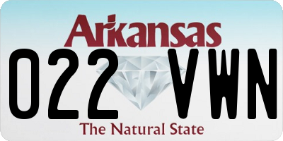 AR license plate 022VWN