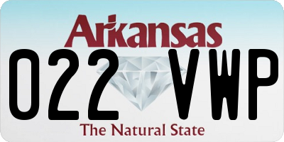 AR license plate 022VWP