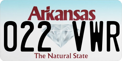 AR license plate 022VWR