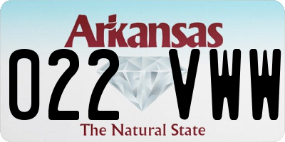 AR license plate 022VWW