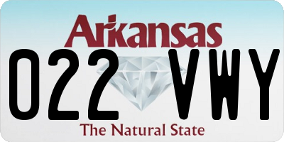 AR license plate 022VWY