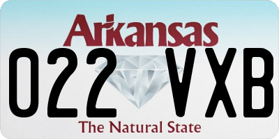 AR license plate 022VXB