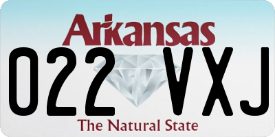 AR license plate 022VXJ