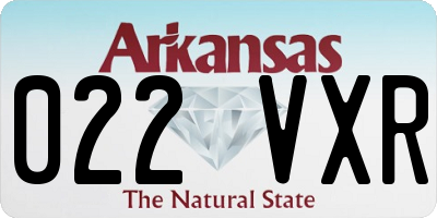 AR license plate 022VXR
